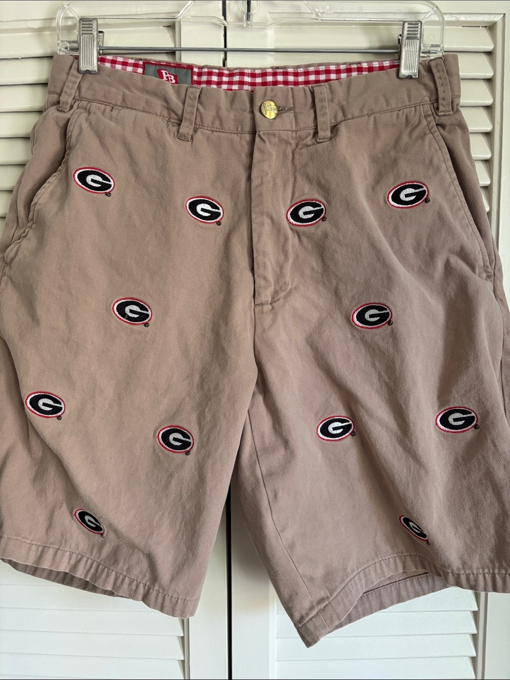 University of Georgia Embroidered Khaki Men’s Shorts